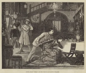 Scène de Peril, au Théâtre du Prince de Galles